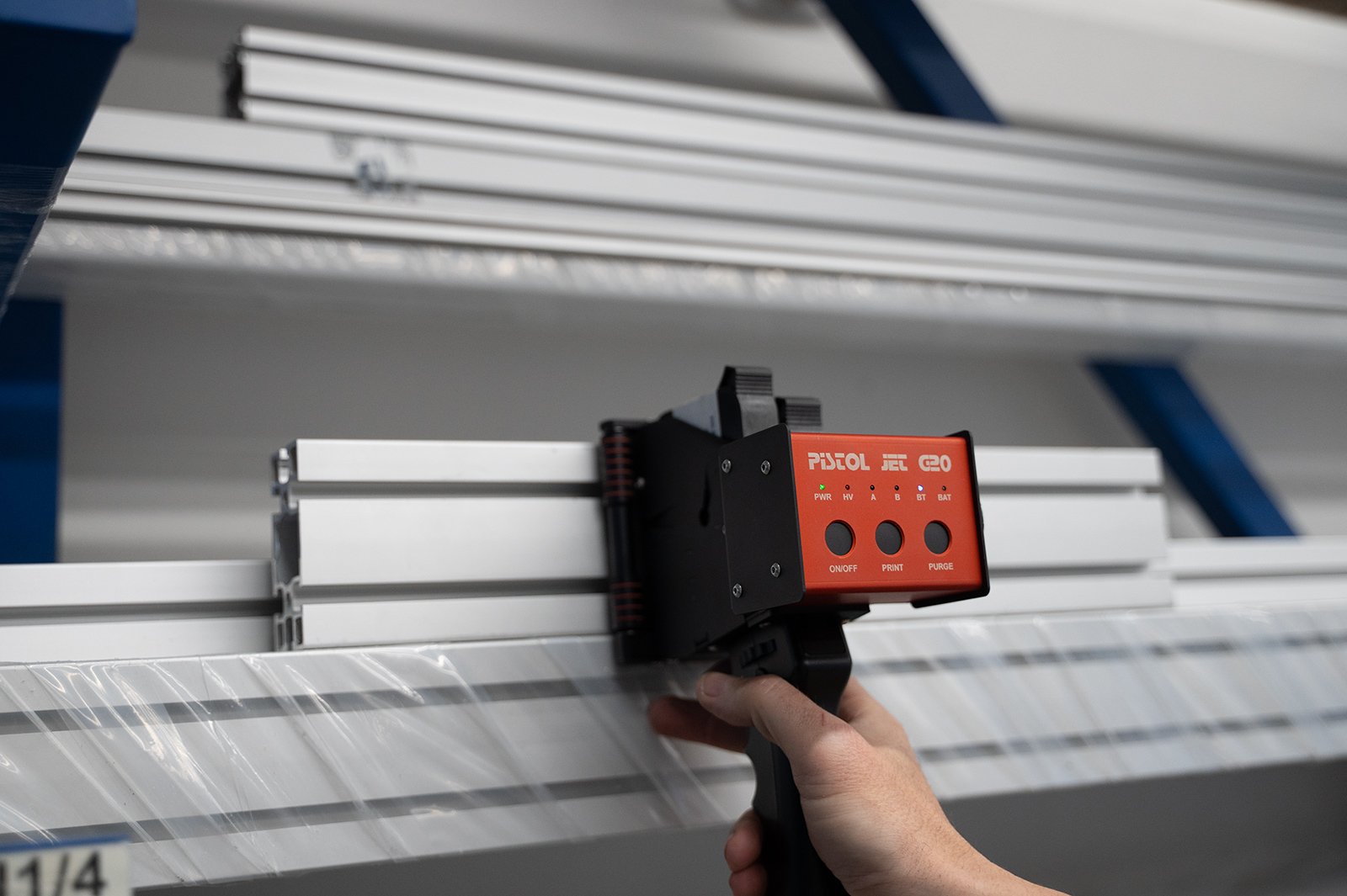 Mobilní značení s ruční tiskárnou PISTOL JET od TS Electronis Zlín, s.r.o.