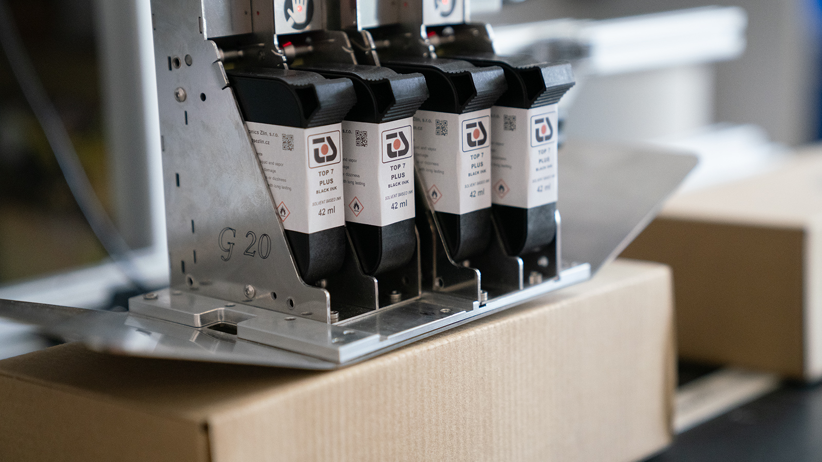 Značení a kódování produktů HP cartridgovými tiskárnami od TS Electronis Zlín, s.r.o.