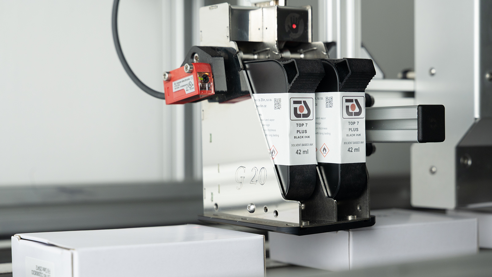 Značení a kódování produktů HP cartridgovými tiskárnami od TS Electronis Zlín, s.r.o.